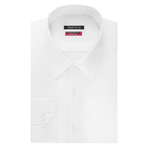 Van Heusen White Tall Fit Stretch Flex Collar - Picture 3 of 4